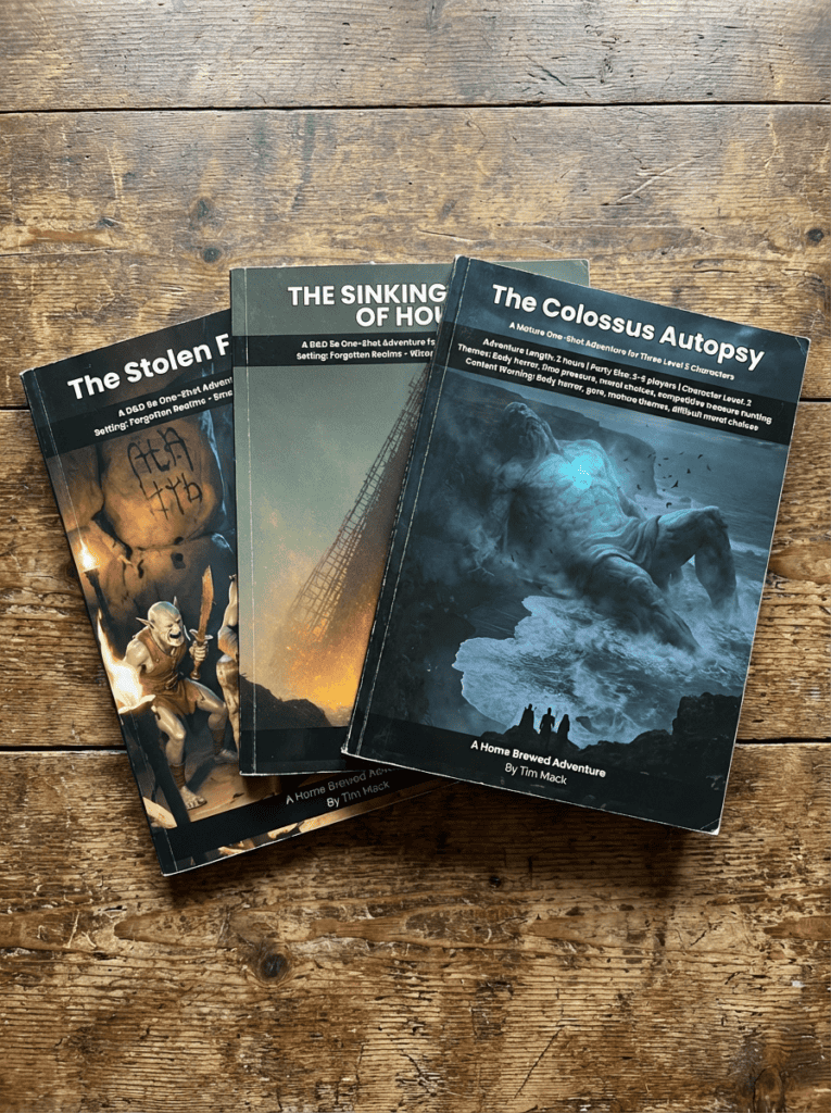 Detailed cover art for fantasy role-playing game modules.