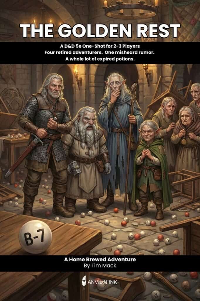 Comedic D&D 5e One-Shot: The Golden Rest | Anvil & Ink
