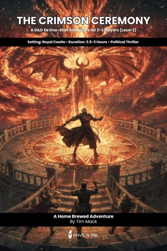 The Crimson Ceremony: D&D 5e Political Thriller Adventure for 2-3 Players