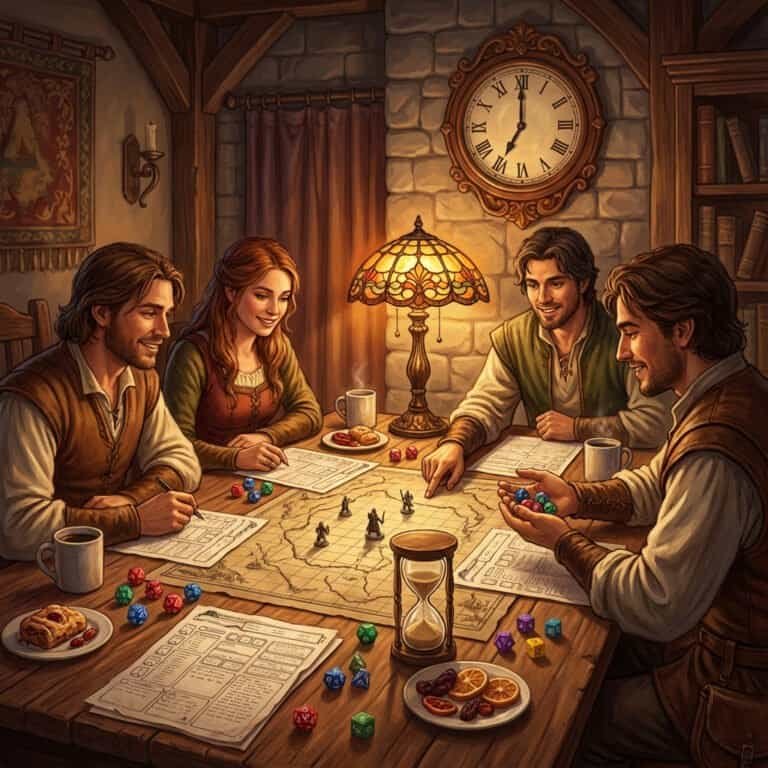 Efficient D&D gaming session with players enjoying a focused 2-hour adventure