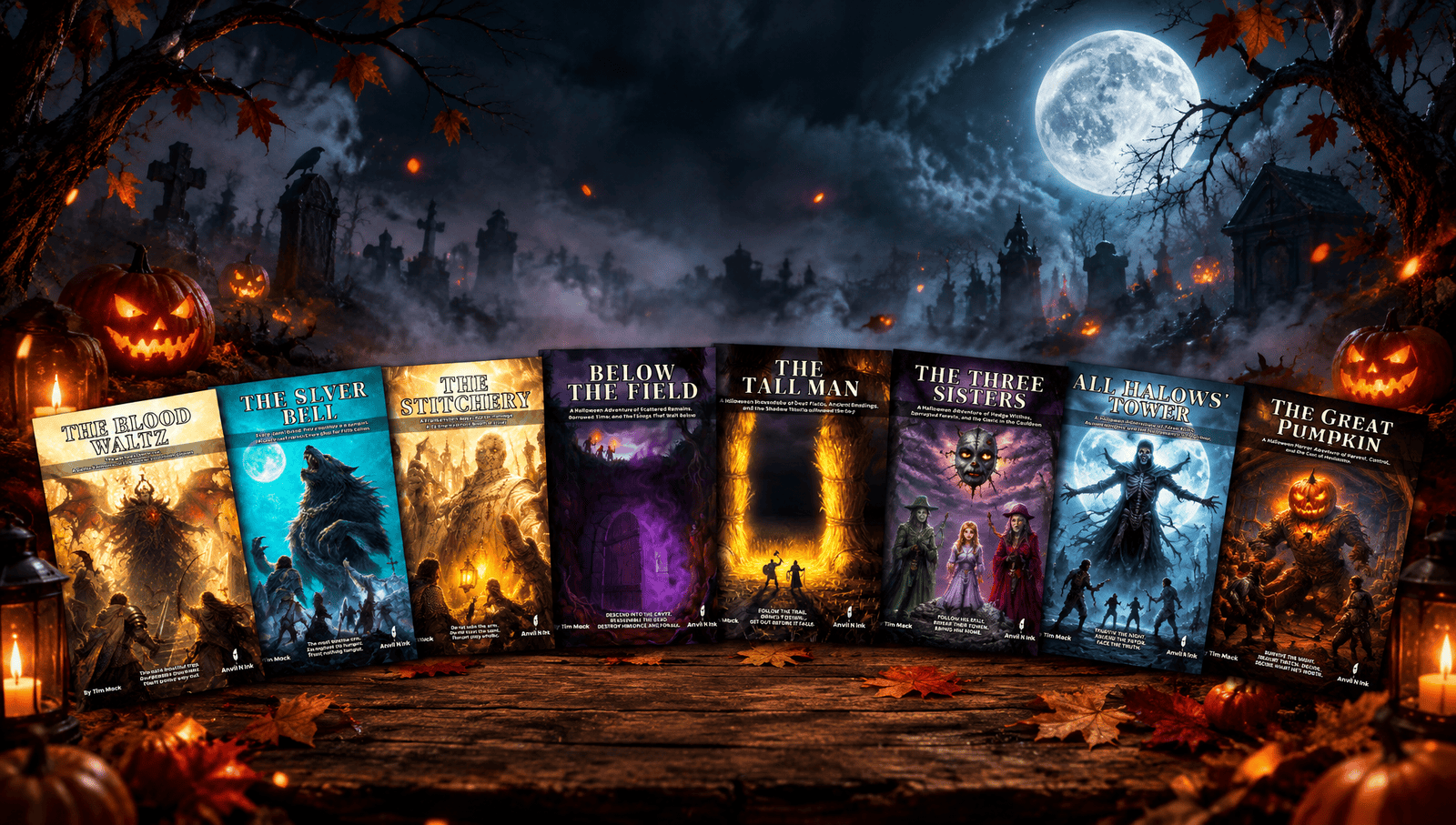 The Halloween Horror Vault, an eight-book Halloween D&D one-shot bundle from Anvil N Ink