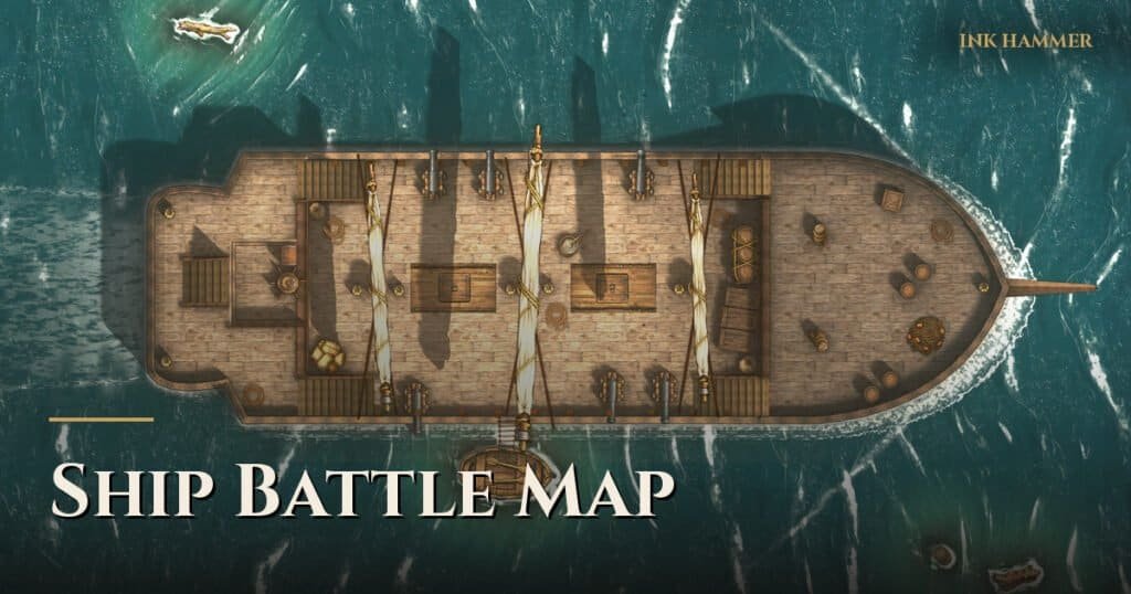 Ship battle map for D&D